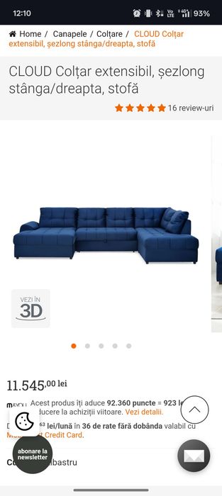 Canapea extensibilă Mobexpert