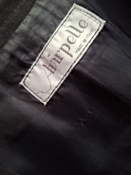 Vestă piele naturală bleumarin L-XL