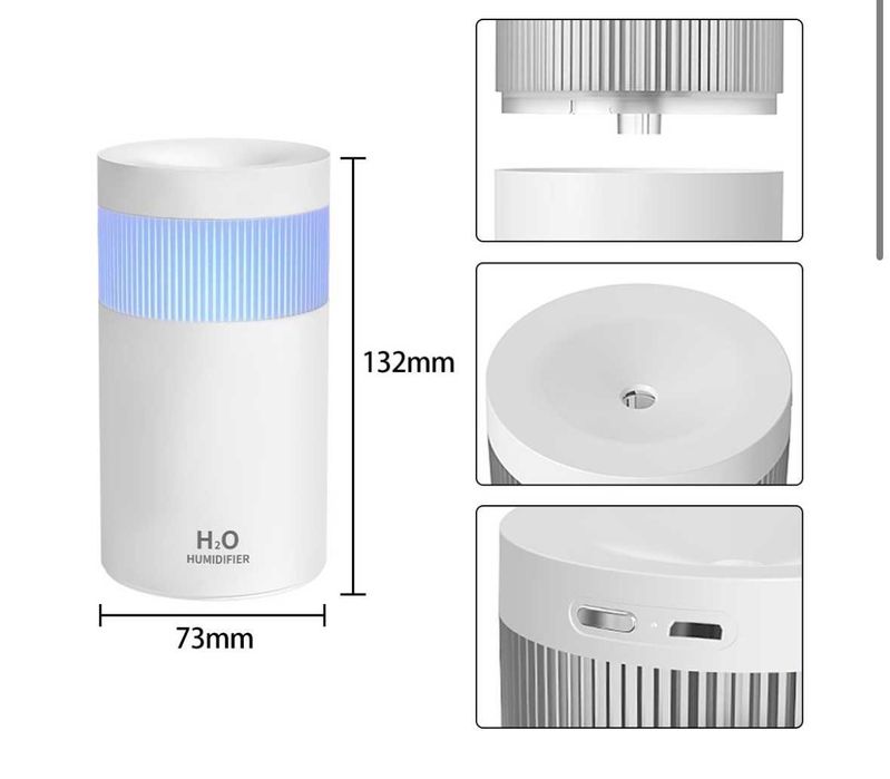 Увлажнитель воздуха H2O 300мл, компактный, USB