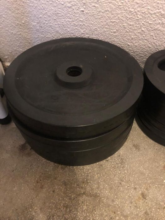 Set gantere și banca sport