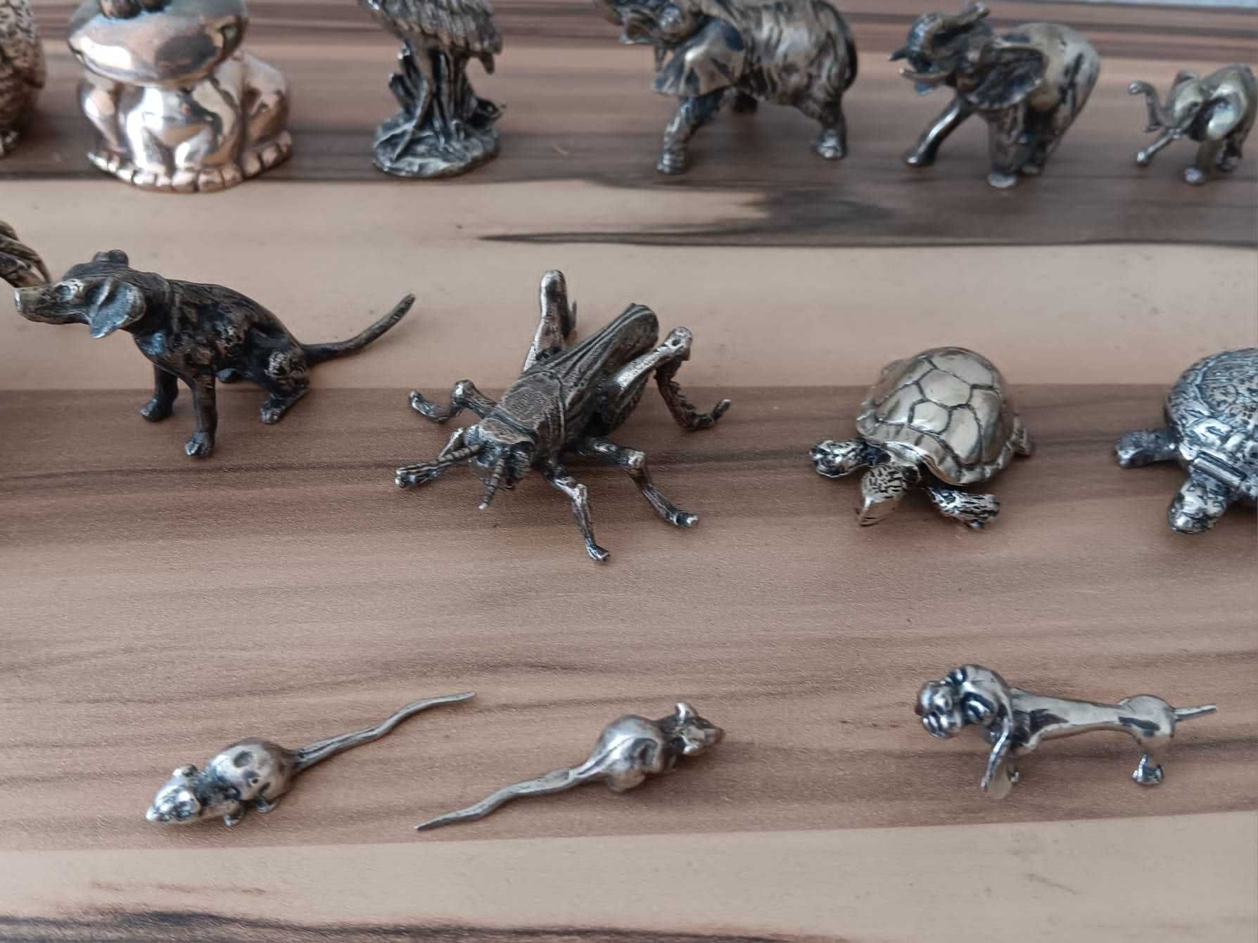 Lot 443 gr miniaturi animale deosebite vintage argint masiv