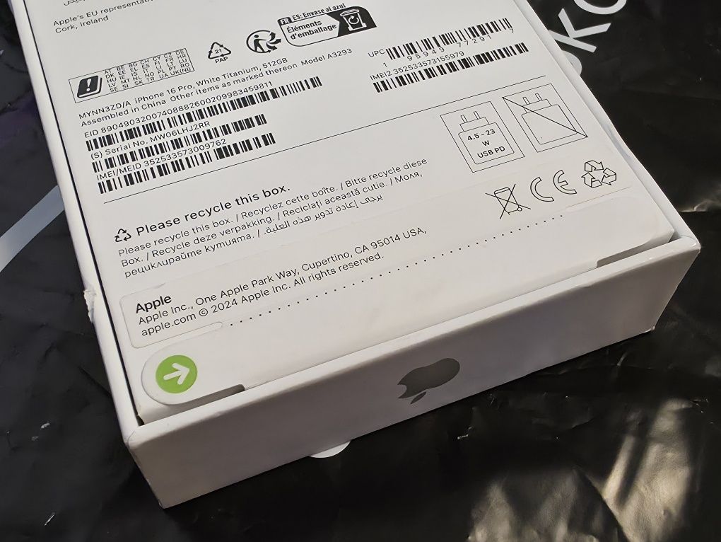 ЗАПЕЧАТАН 512GB iPhone 16 PRO Vivacom Гаранция 2027 WHITE / Бял