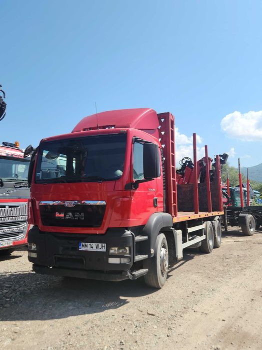 MAN TGS 26.440,transport  lemn, bușteni,  macara Epsilon 140Z