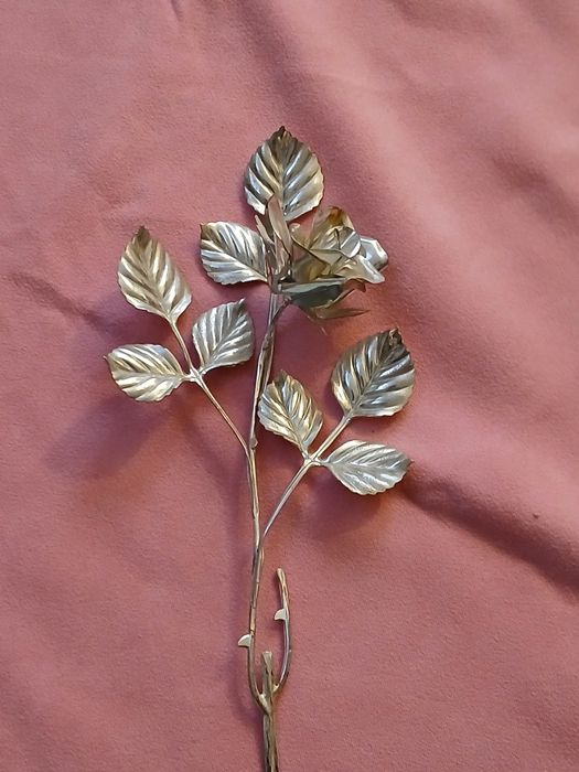 Trandafir argint masiv 800