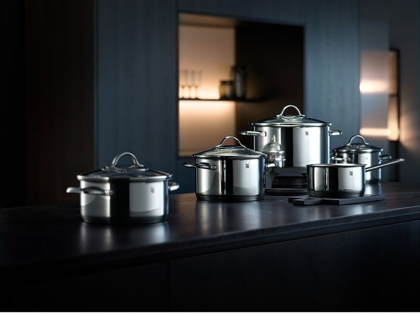 Set Vase WMF Provence inox argintiu 5 piese 16-24cm