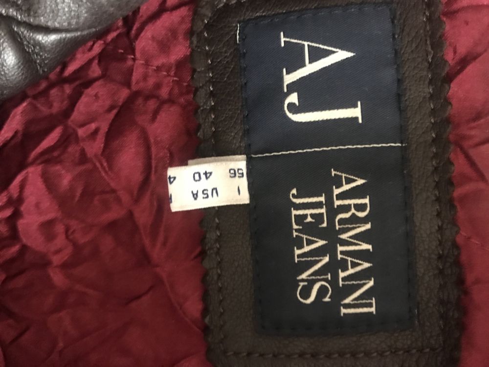 Geaca piele  barbati armani jeans