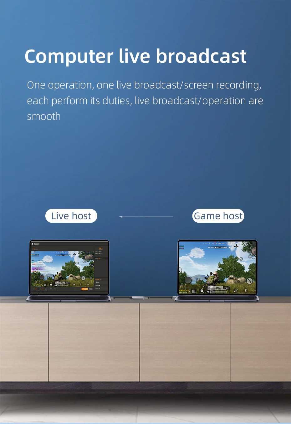 HDMI - USB 3.0 / Type-c Video Capture Card Live Streaming видео кепчър