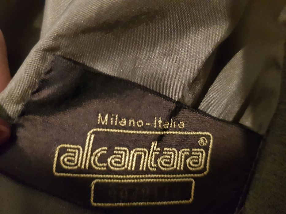 Costum verde kaki din piele intoarsa naturala XS