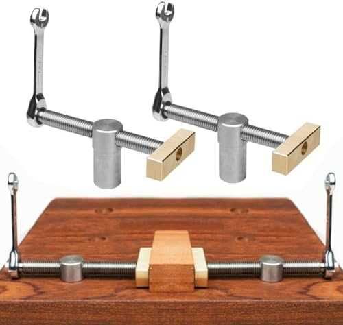 Нови Дърводелски регулируеми клипове маса 2 броя Ø20 мм стомана месинг