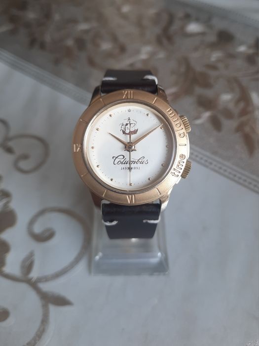 Позолоченные часы Columbus сигнал