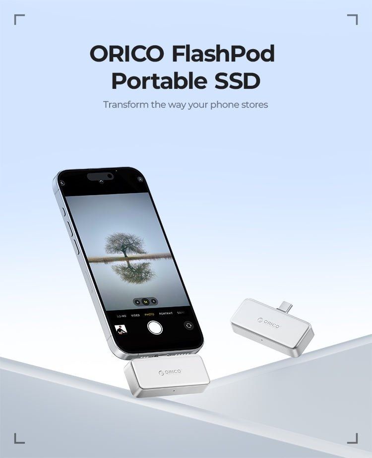ORICO FlashPod SSD — 1TB usb-c 512gb iPhone Apple