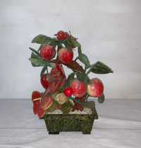 Ornament copac mere cu suport din sticlă