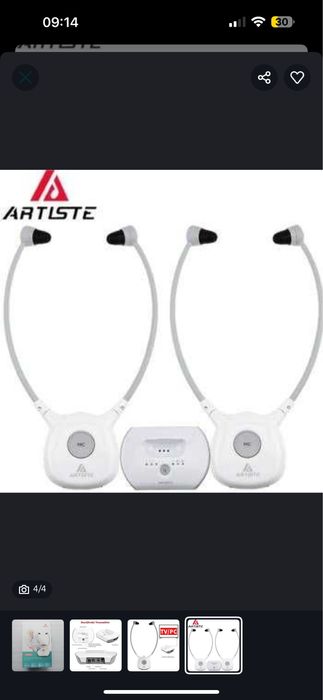 Transmițător 2 căști APH102 Pentru Vârstnici TV auditiv Căști Wireless