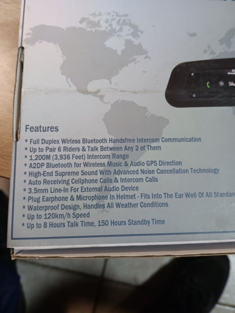 WAYXIN R6 Интерком Каска Bluetooth Слушалки Мотоциклет