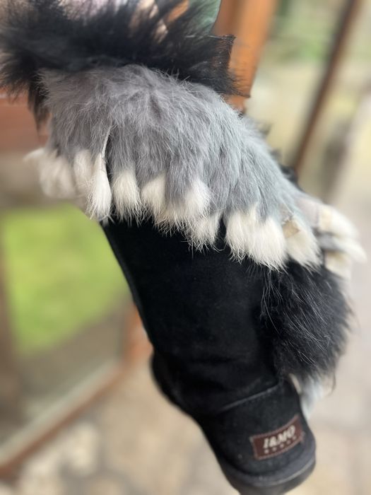 Апрески естествин велур и косъм лисица