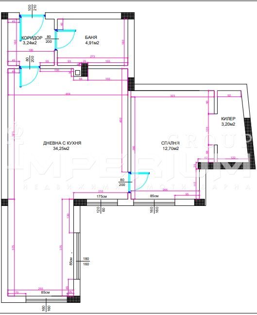 Продава се Двустаен апартамент в Варна, м-т Пчелина - 83 кв.м за 1193 €/кв.м - Снимка #2