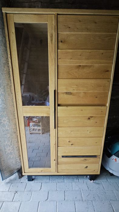 Dulap vitrina lemn masiv de stejar