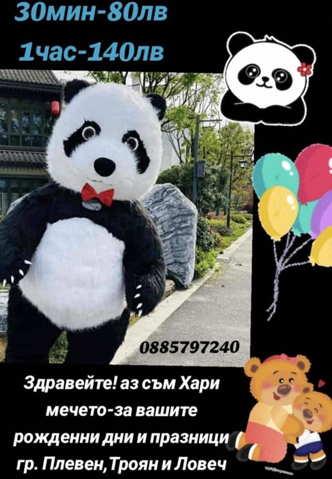 Аз съм Мече то Хари за вашйте рождени дни и празници