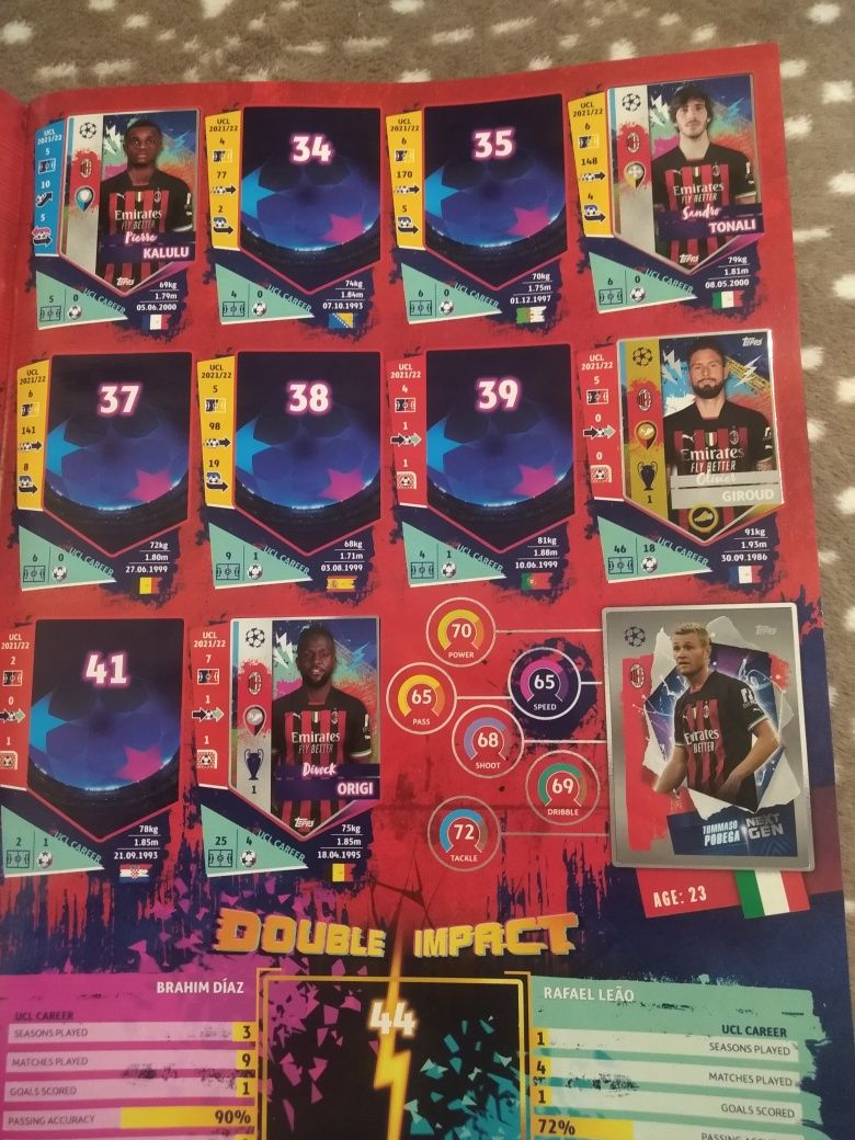 VAND URGENT!Catalog fotbaliști Topps 2023 UEFA champions league