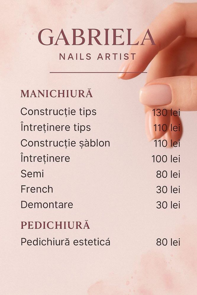 Aplic unghii cu Gel / Mani / Pedi