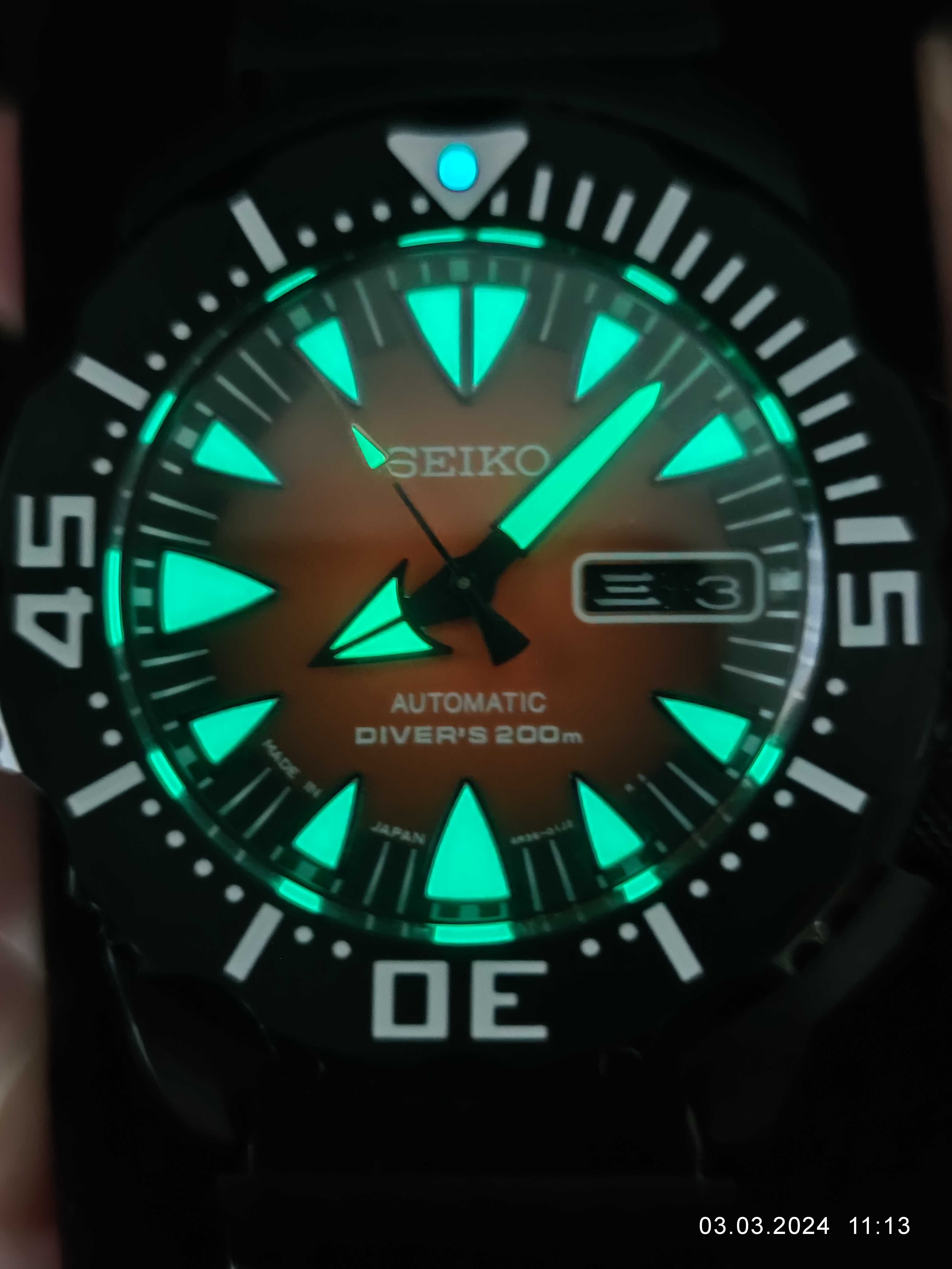 Часовник Seiko SRP311 Halloween Monster diver 2nd gen