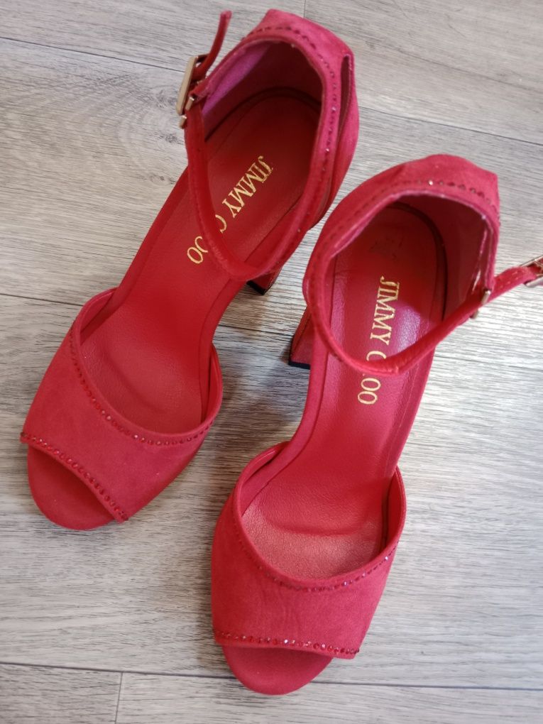 Новый, красный, Итальянский Туфли
