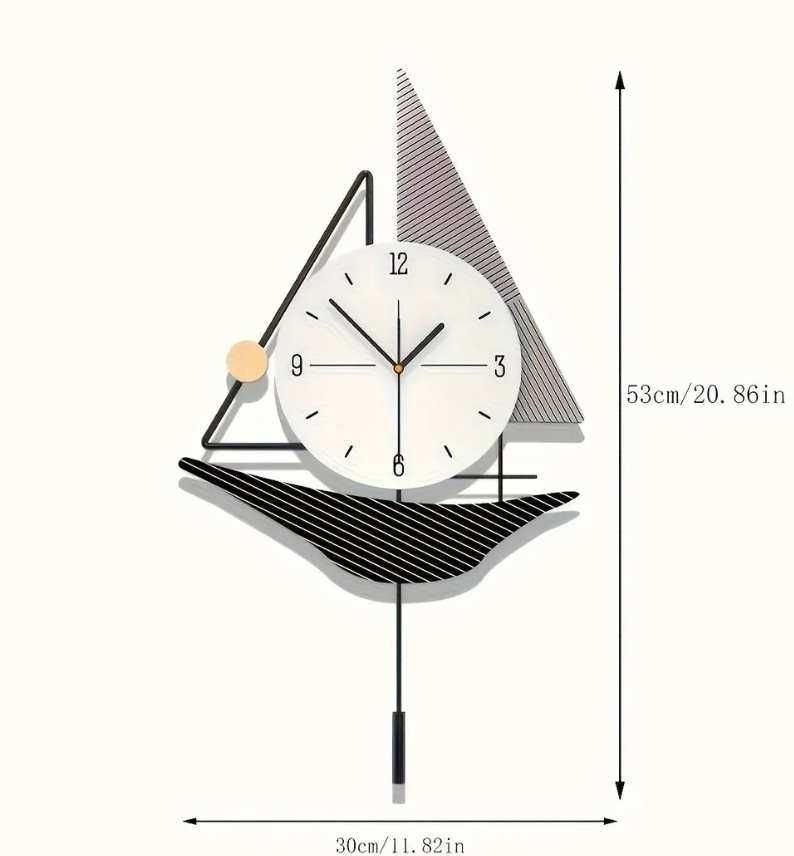 Стенен метален часовник - кораб