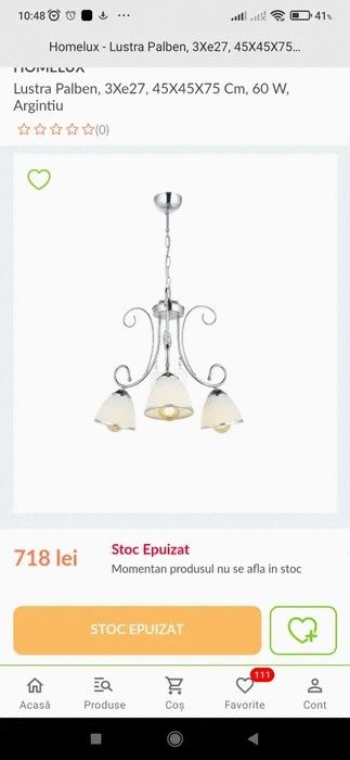 Lustra Palben, 3xe27, 45x45x75 cm, 60 w, argintiu