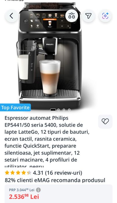 Espressor automat Philips EP5441/50 seria 5400