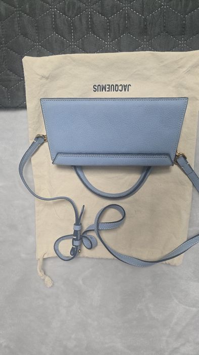 Geanta Jacquemus Chiquito Long,baby blue,suede,ca noua! 100% originala