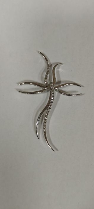 Cruce aur 18k cu diamante naturale 0.12ct (R)