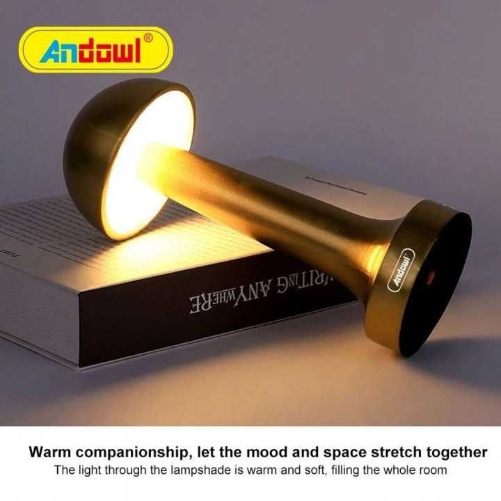 Lampa de birou portabila Gold ciupercuta 3W Baterie: 1800MAH