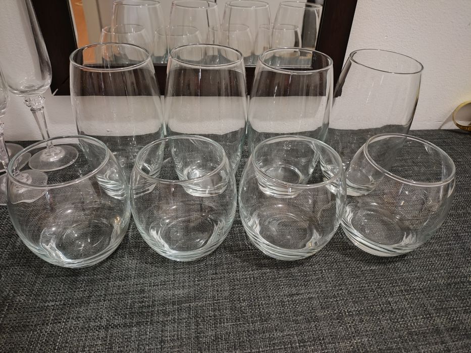 Стъклени чаши - нови, различни видове