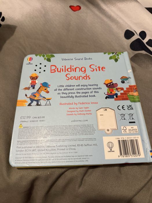 Carte Usborne sound book santier