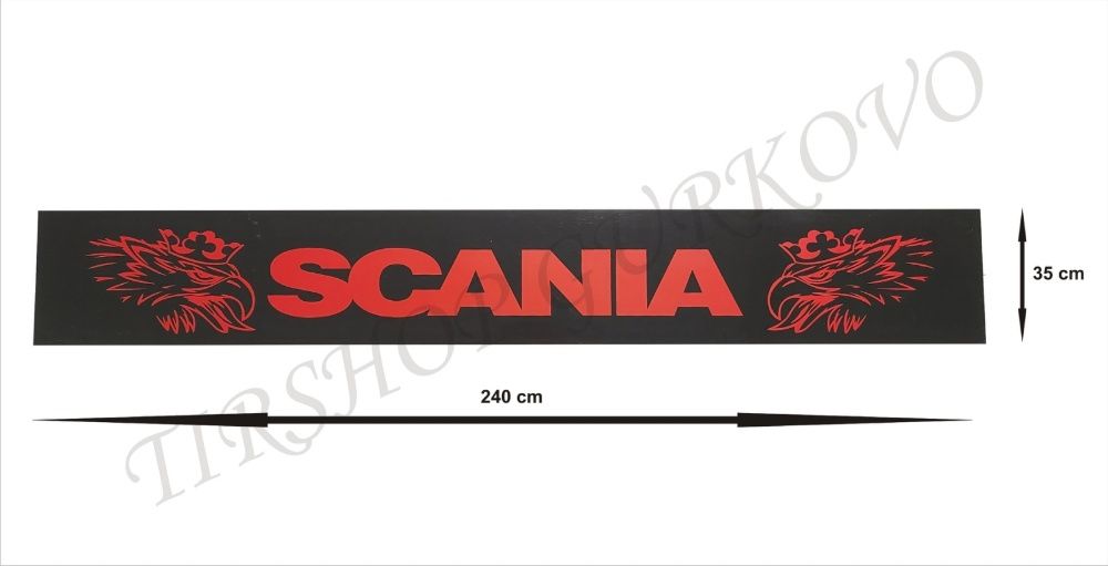 Гума за ремарке/камион SCANIA черна със син/червен надпис