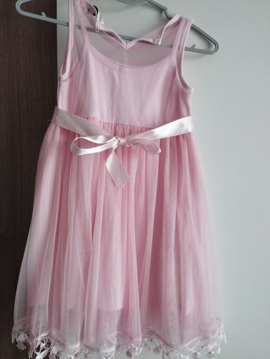 Детска розова рокля тюл за момиче 8 г.