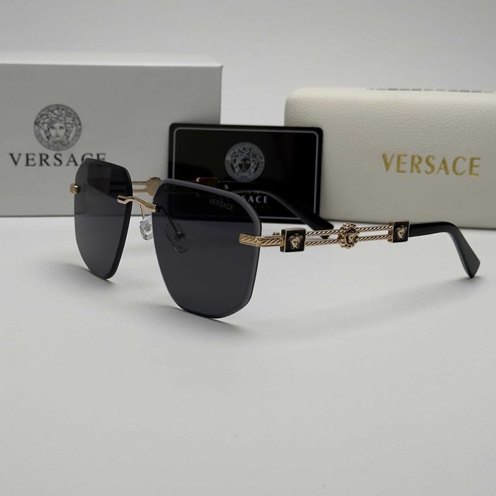 Слънчеви очила Versace Oversize Black Brown Limited Версаче УВ400 CE