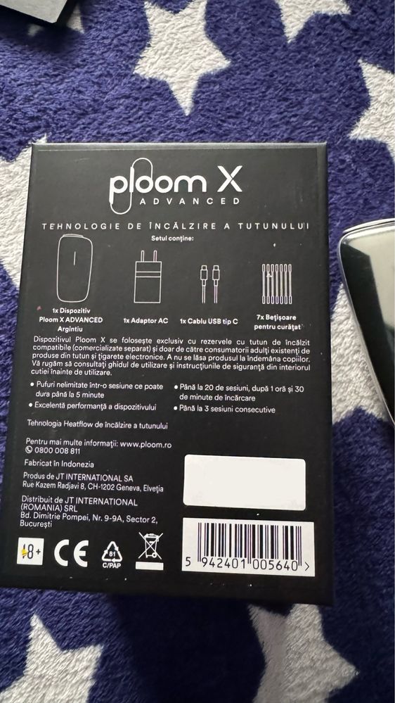 Dispozitiv de incalzire a tutunului PLOOM X argintiu