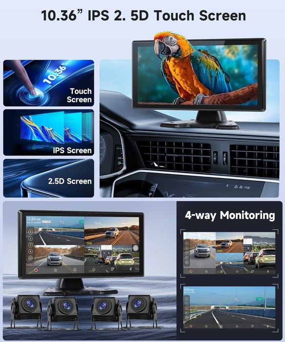 Navigatie GPS 4 camere Carplay wireless Android Auto,monitor 10.36inch