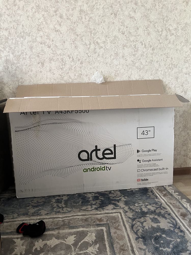 Artel tv 43lik. Karobkasi bor