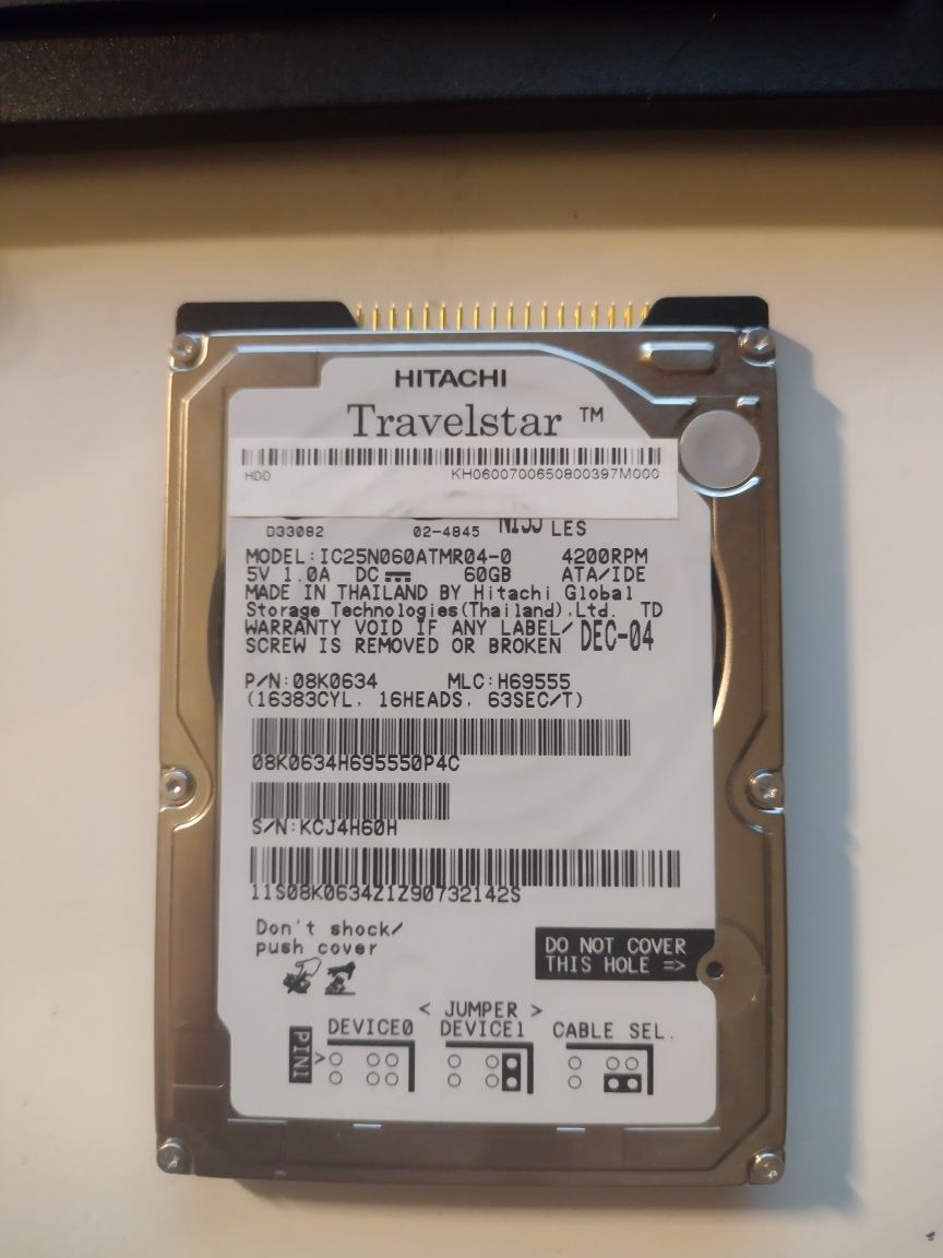 Hard disk laptop 2.5 IDE ATA 60 GB