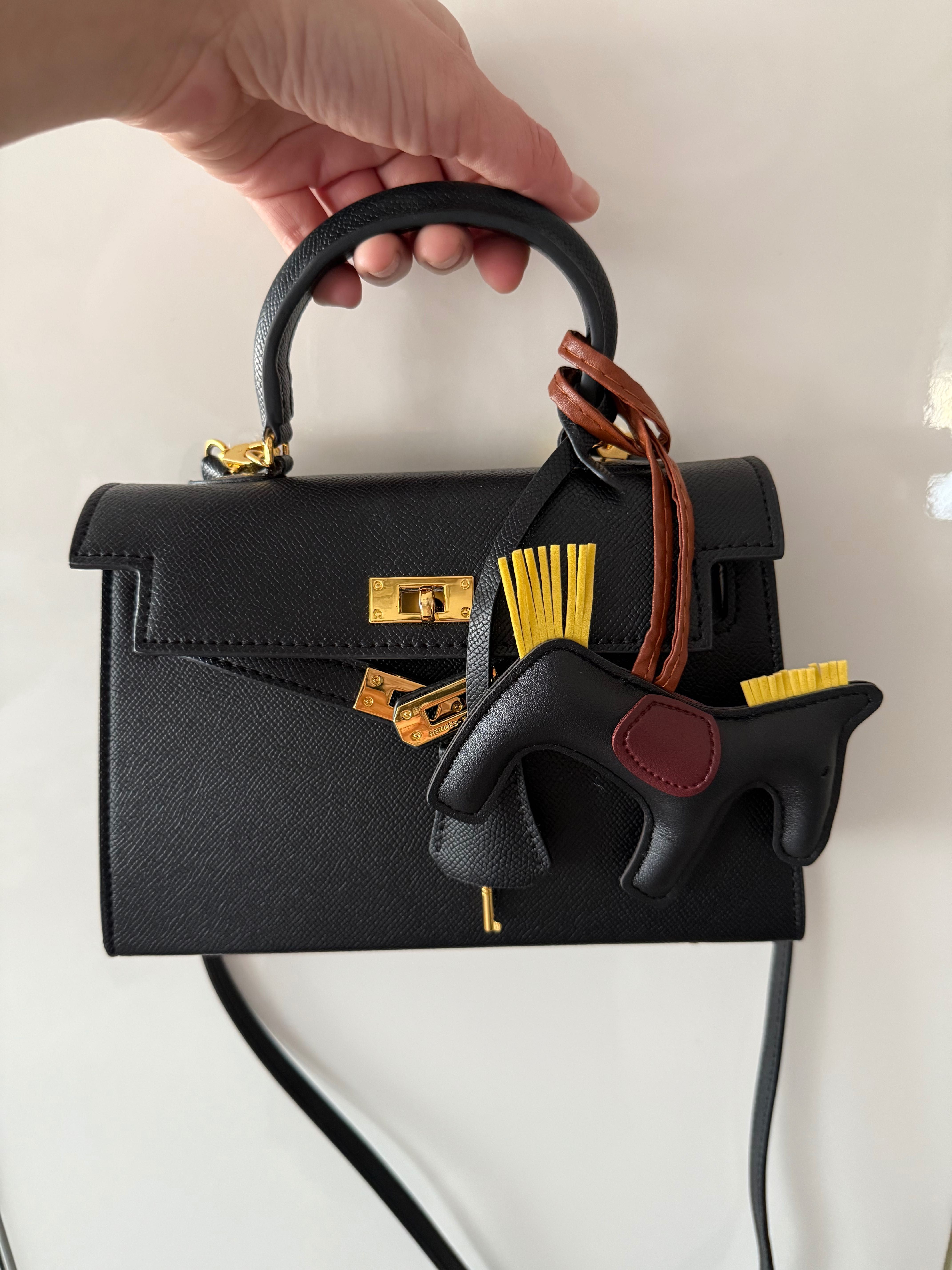 Hermes Kelly черна чанта