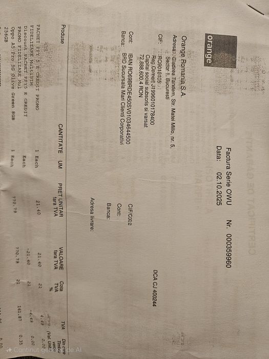 OPPO A5 Pro 5G 8GB 256GB Nou, in garanție  2 ani!