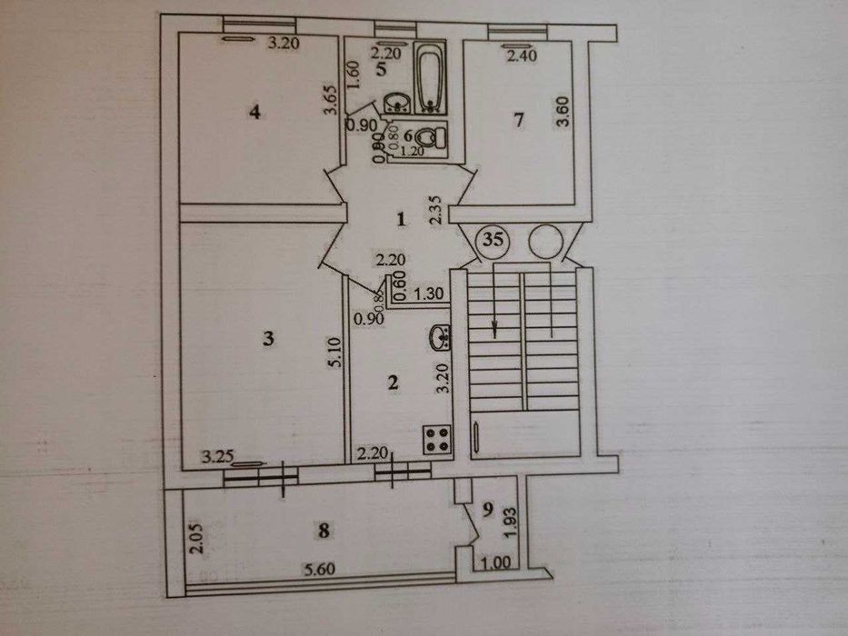 Продаётся 3/2/5  78 м2, Электроаппарат, напротив ЖК "GREENWICH"