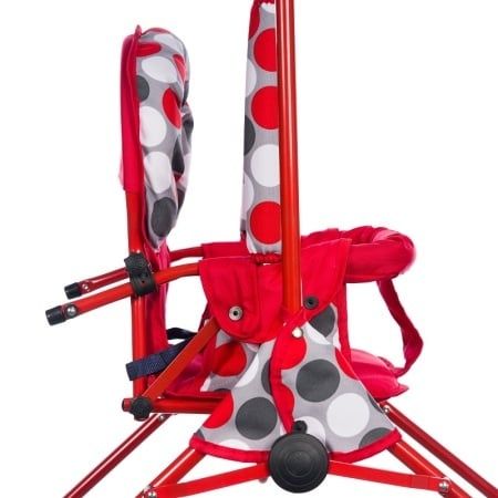 Leagăn/balansoar pentru copii cu spătar reglabil si bară detașabilă