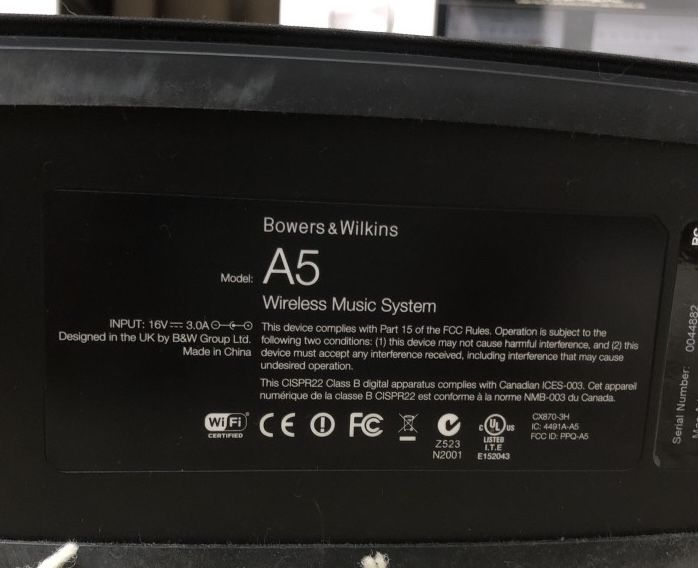 Bowers & Wilkins A5 Boxă B&W STEREO Putere REALĂ 80W Preț deLISTĂ 500$