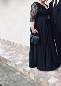 Rochie eleganta de seara, neagra, mărimea 48