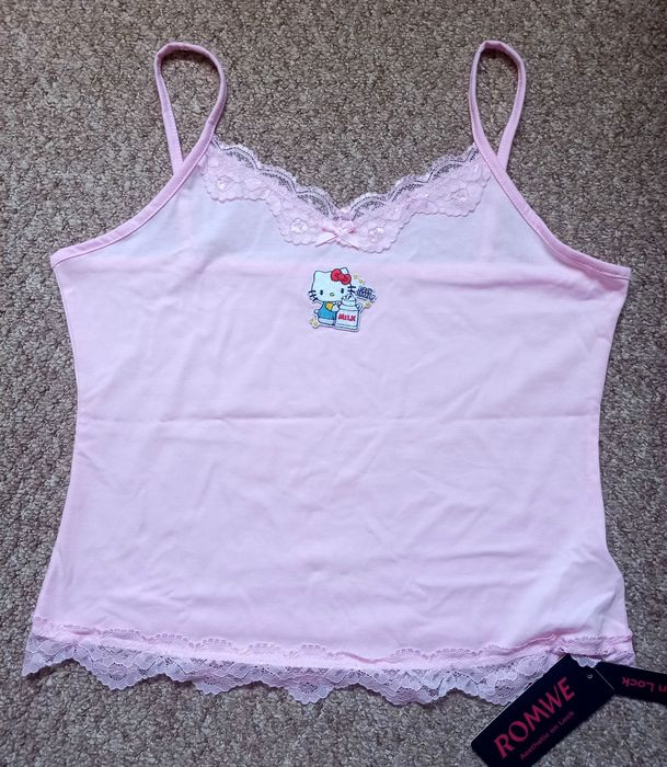 Maieu nou cu eticheta roz cu Hello kitty top roz dama