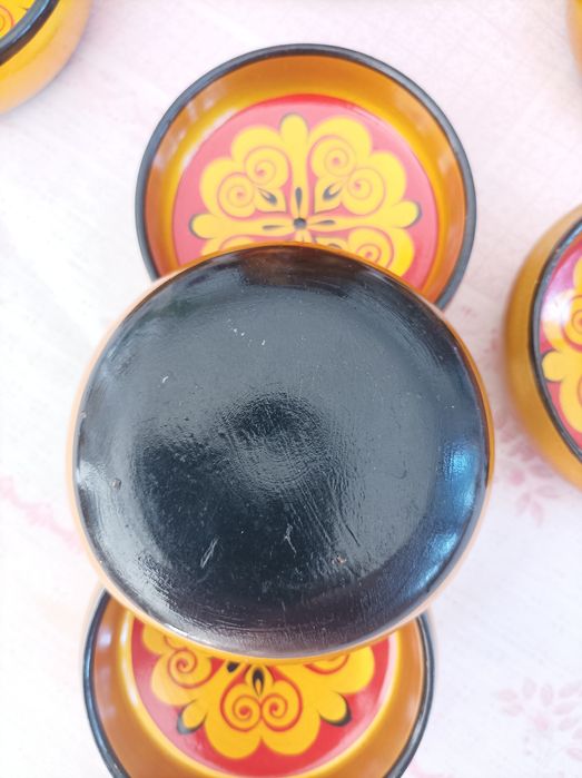 Дървен сет  ХОХЛОМА за декорация или използване