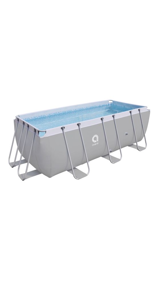 Set piscina dreptunghiulara cu scara, Avenli, PVC,